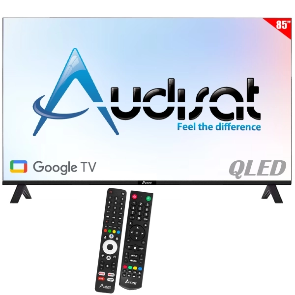 Smart TV QLED 85" Audisat AD-85Q-GO (2026) 4K Ultra HD Google TV Wi-Fi/Bluetooth (1 Ano de Garantía)